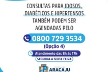 Prefeitura de Aracaju amplia canal de agendamento de consultas para hipertensos e diabéticos