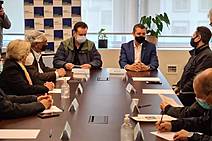 Fábio Mitidieri e Gilberto Kassab participam de encontro no Espaço Democrático em São Paulo