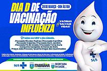 Secretaria de Saúde de Itabaiana realizará o dia D de vacinação contra a Influenza neste sábado, 28