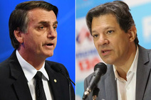 Ibope para presidente, votos válidos: Bolsonaro, 57%; Haddad, 43%